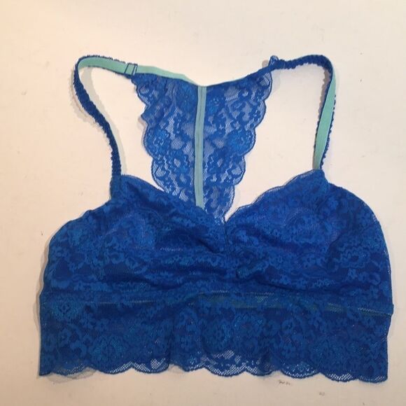 Bundle Sale 3 for $15 | Victoria's Secret Blue Lace Bralette - Picture 1 of 8
